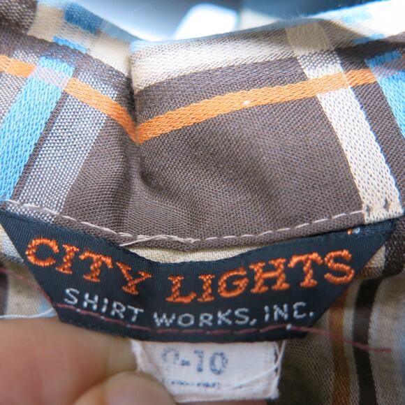 VINTAGE CITY LIGHTS Plaid Western Button Up Shirt Size 9/10 Women Country Girl - Picture 5 of 6